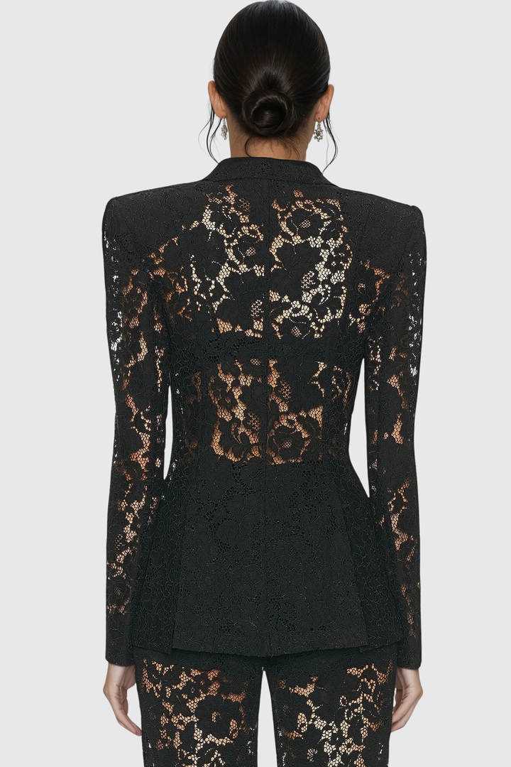 Sofia- Floral Lace Pants Set