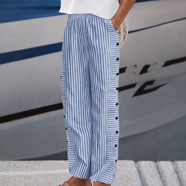 Sabrina - Striped Button Pants