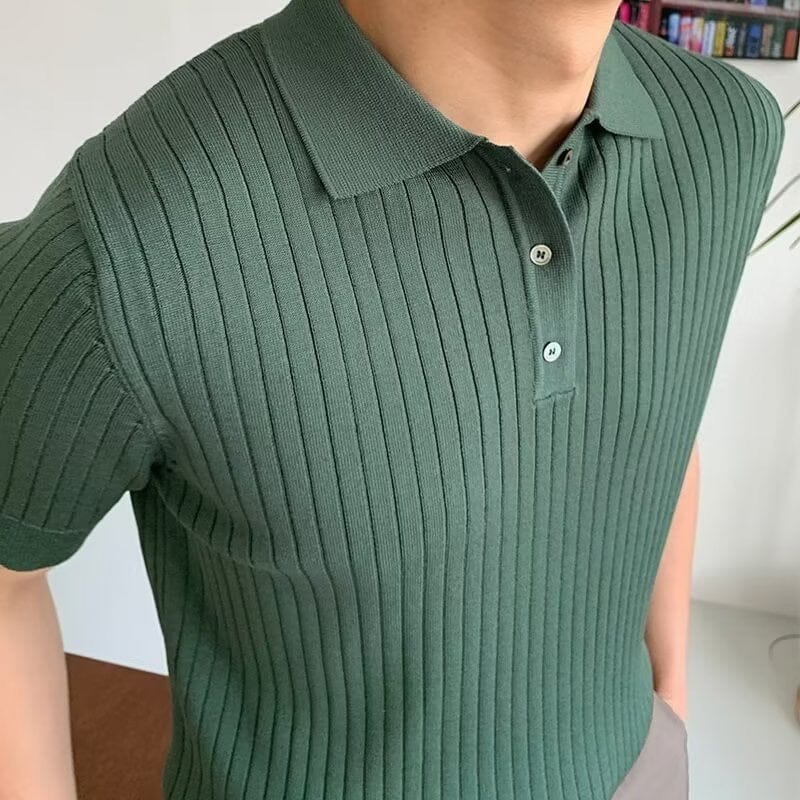 GIMCHEON Knit Polo Shirt