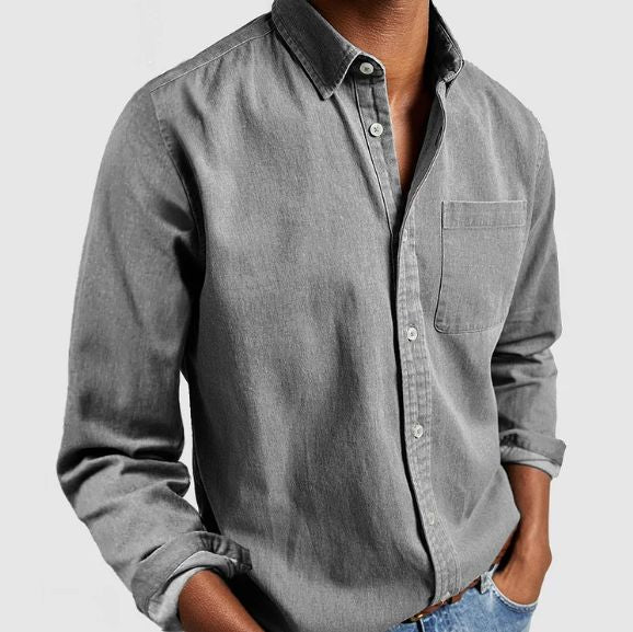 LUGANO Cotton-Denim Blend Shirt