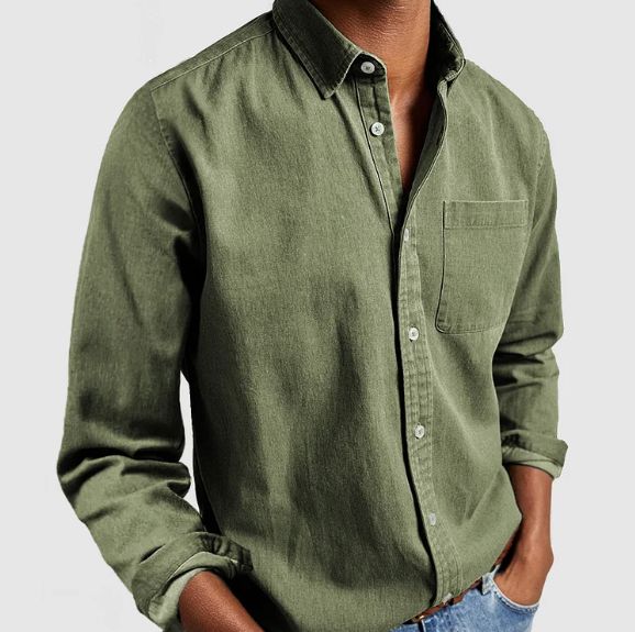 LUGANO Cotton-Denim Blend Shirt