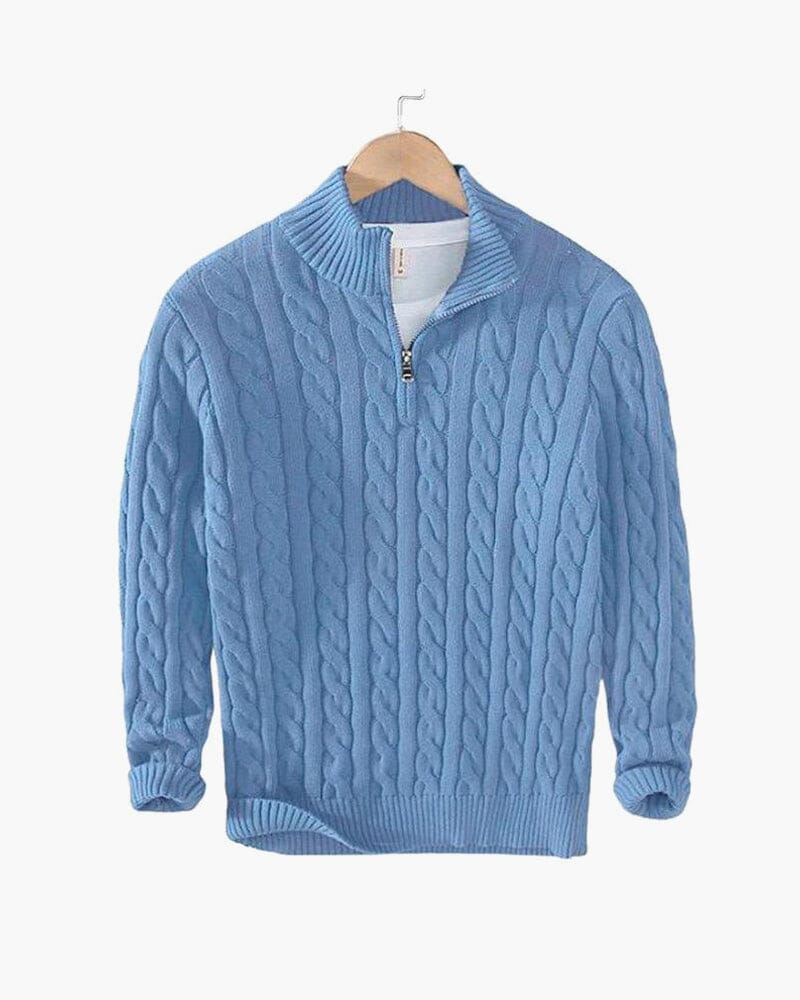 TAEBAEK Cable Knit Sweater with Zipper